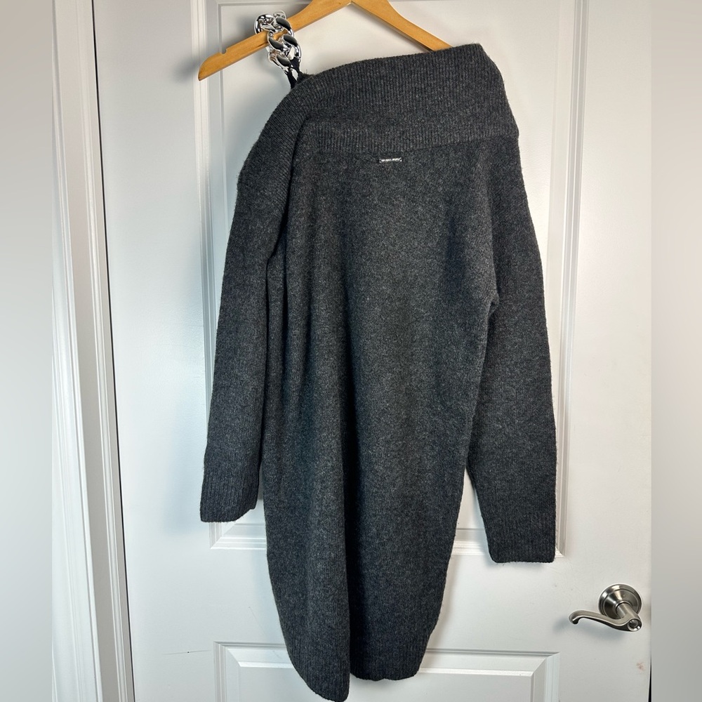 EUC MICHAEL Michael Kors Charcoal Knit Sweater Dress - Picture 7 of 9